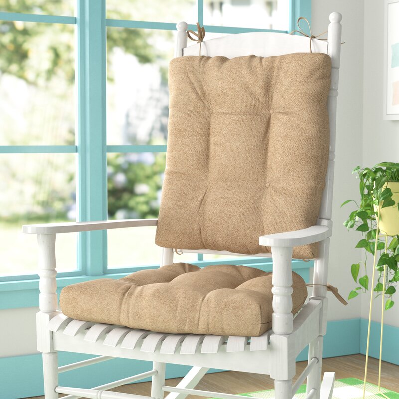 Wayfair Basics Indoor & Outdoor 2 Piece Rocking Chair Cushion Set